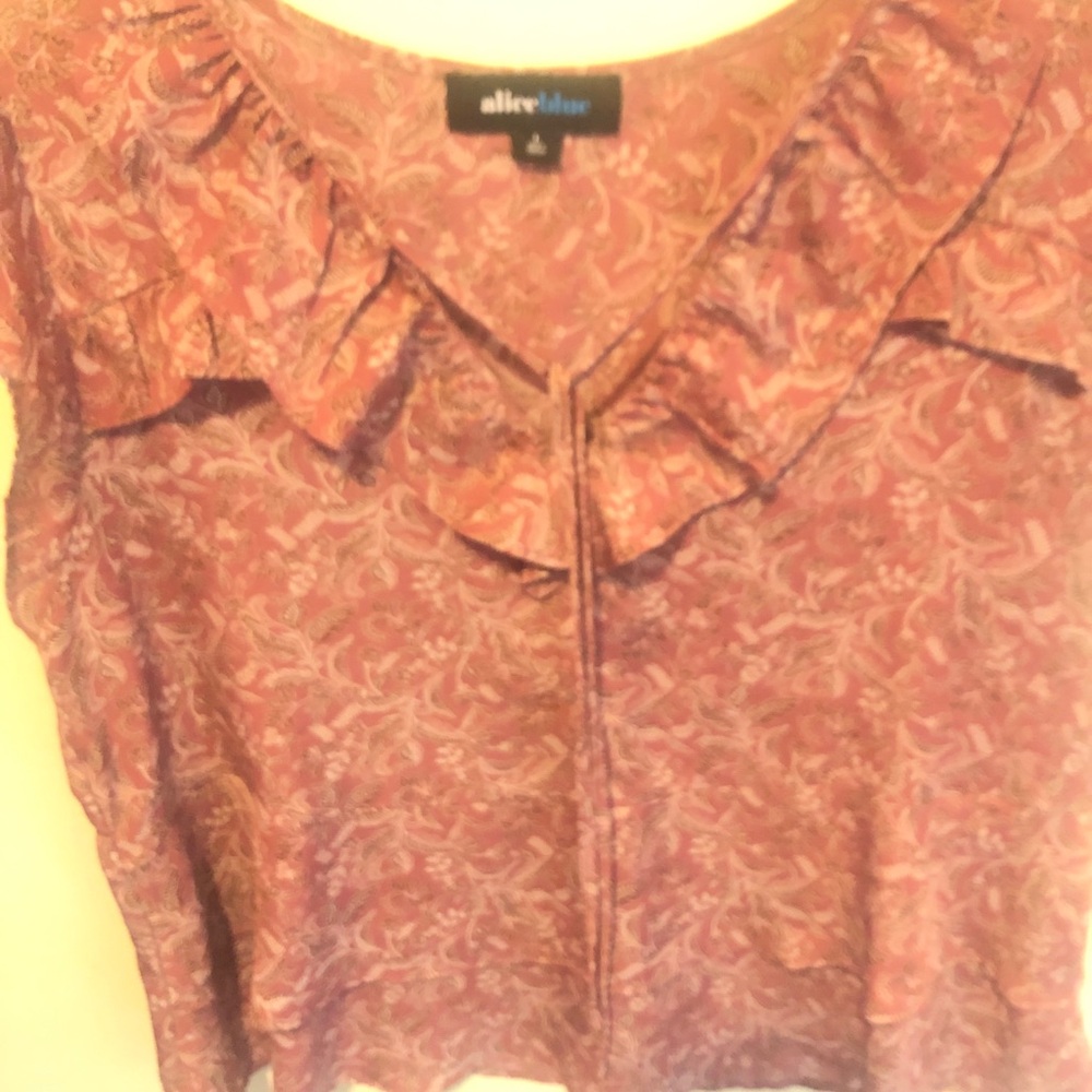 Alice Blue Ruffled Blouse